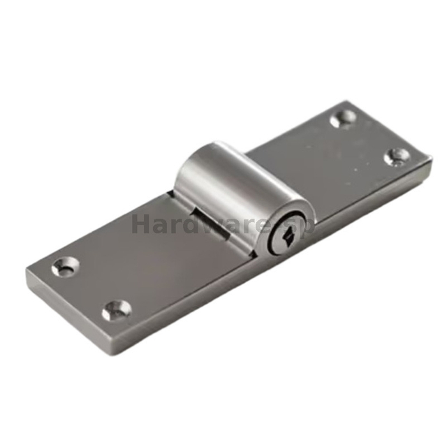 Double - acting door hinge in polished chrome - allows doors to swing in both directions for easy access