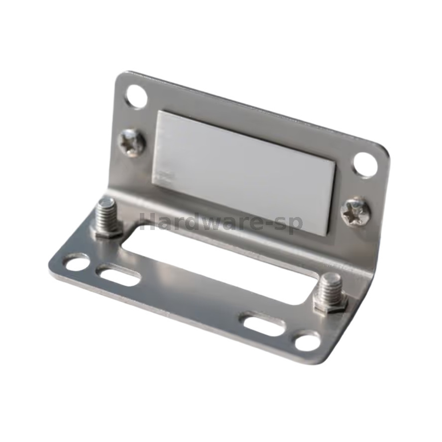 Concealed door hinge in satin nickel finish - provides a sleek and unobtrusive look for modern doors