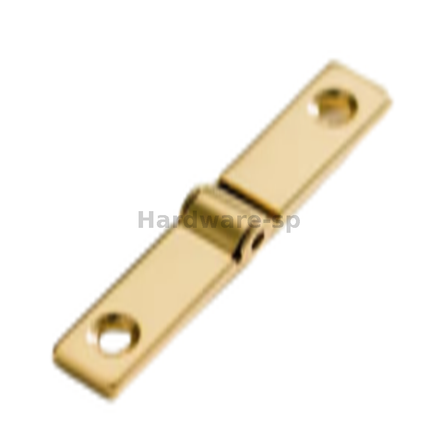 Solid brass door hinge with a 3.5-inch leaf and rounded corners - classic and durable for interior doors
