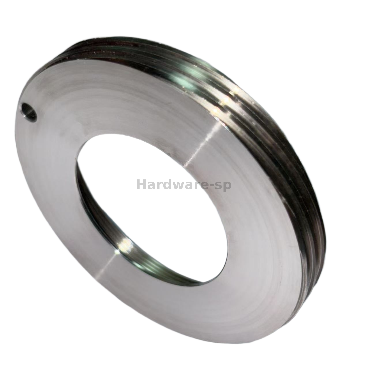 Stainless steel plate with cutouts, machined edges