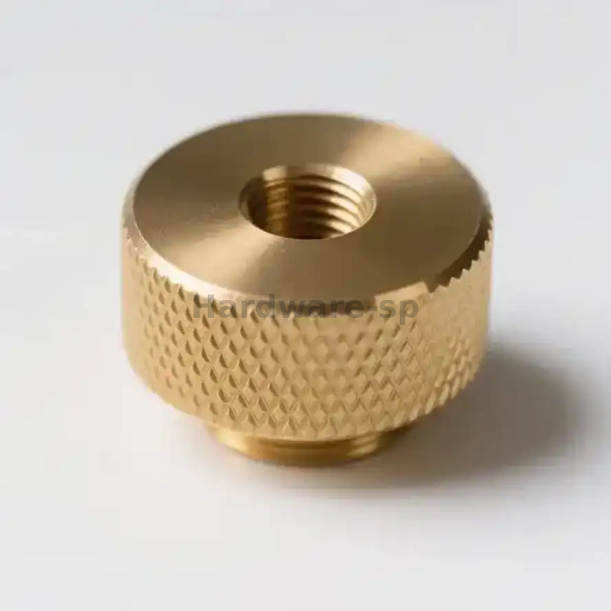 Close-up of custom CNC machining part showing detailed craftsmanship