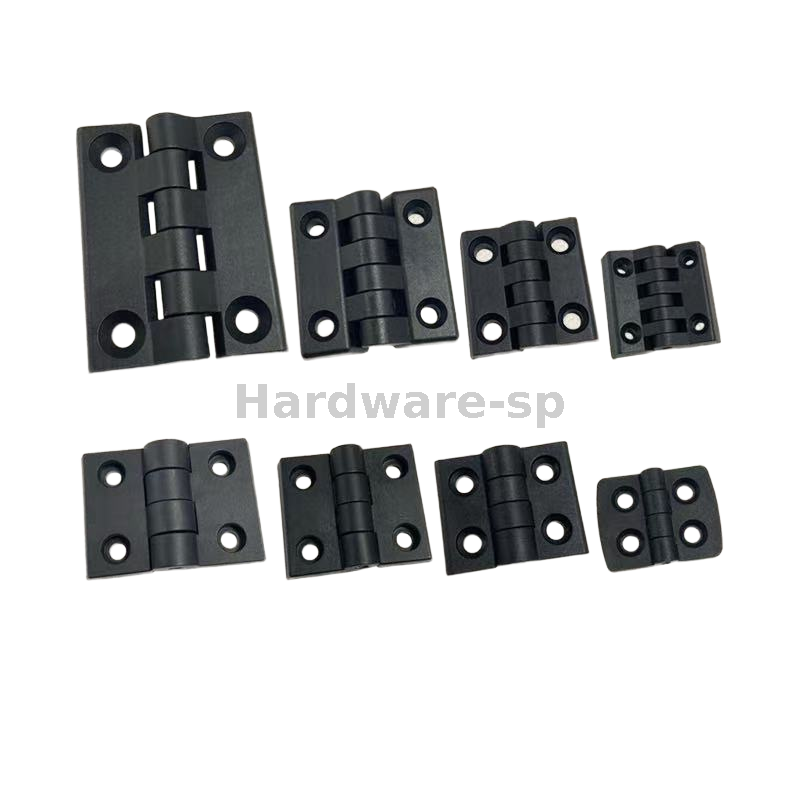 Light-duty plastic hinge for storage boxes: thin profile, smooth rotation, white color