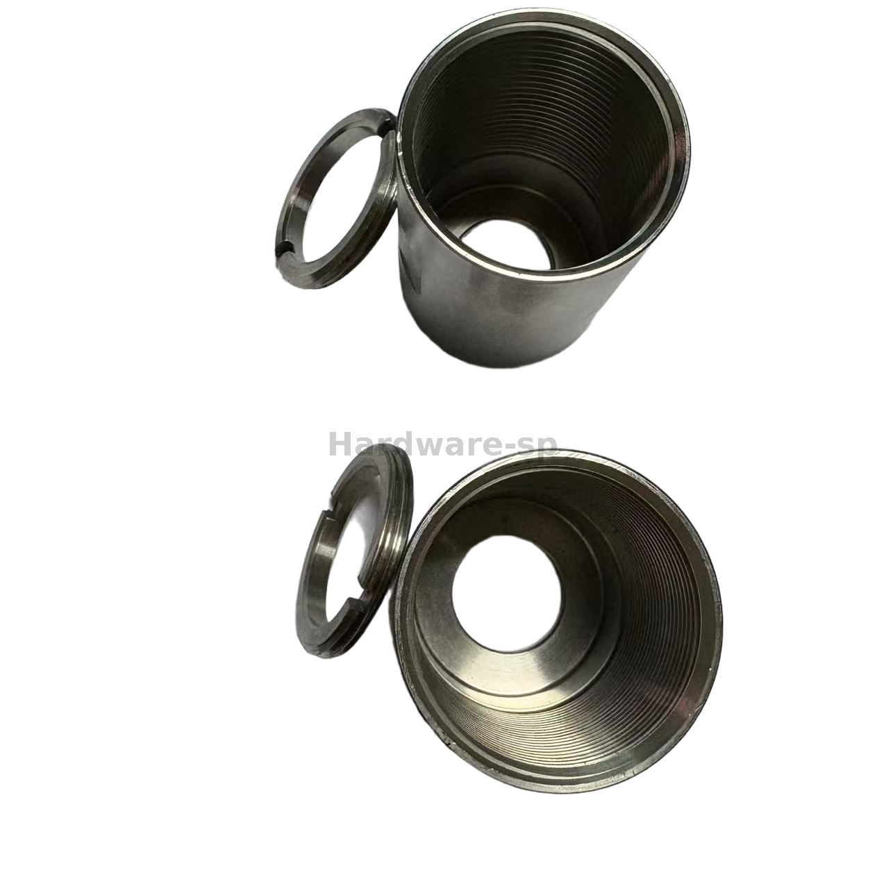 Stainless steel precision-machined metal component for industrial machinery