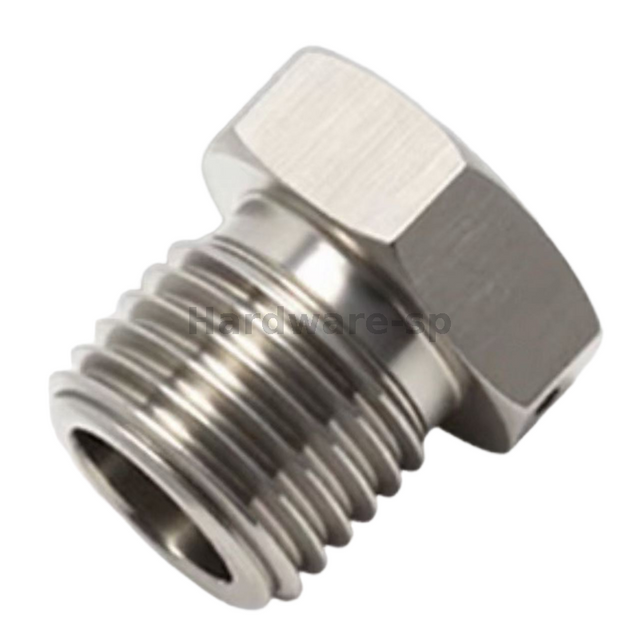 Bronze alloy CNC threaded part with a knurled and threaded head - easy - grip and wear - resistant part