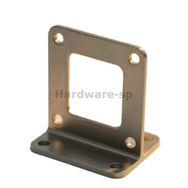 Custom - designed sheet metal enclosure fabricated from stainless steel, with ventilation holes and a hinged door
