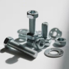 High-strength steel bolt and nut: M12 threaded fasteners for machinery assembly