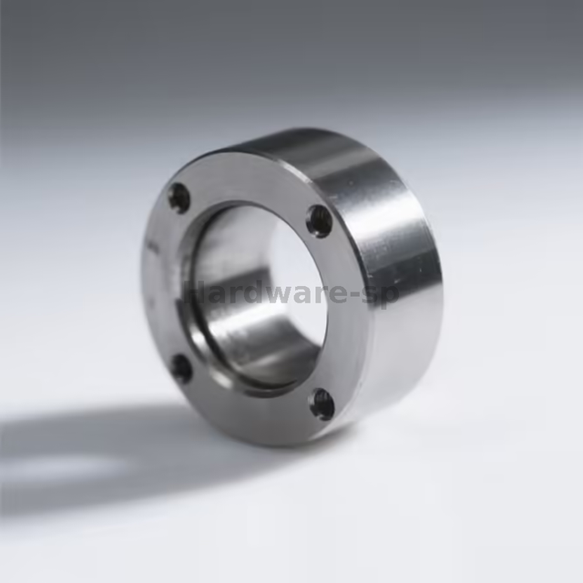 High-strength steel CNC ring with key slot - precision machined component