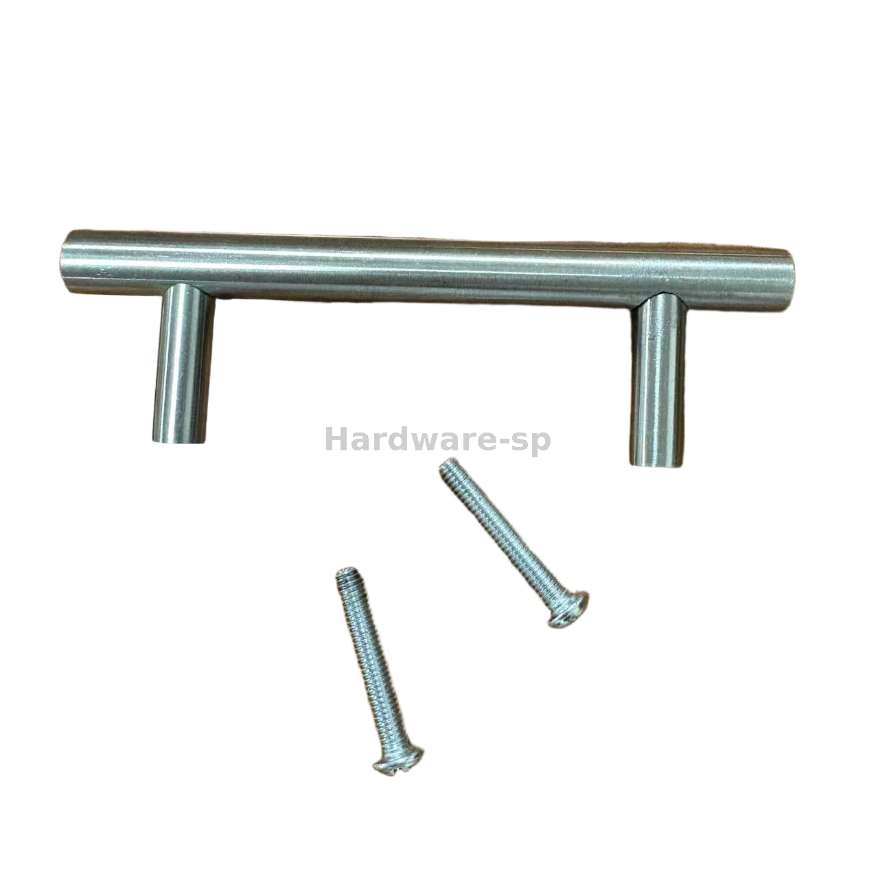 Stainless steel door handle with a 6-inch length and a smooth, ergonomic design - suitable for residential front doors