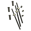 Aluminum alloy metal bracket with holes, used in automotive assemblies