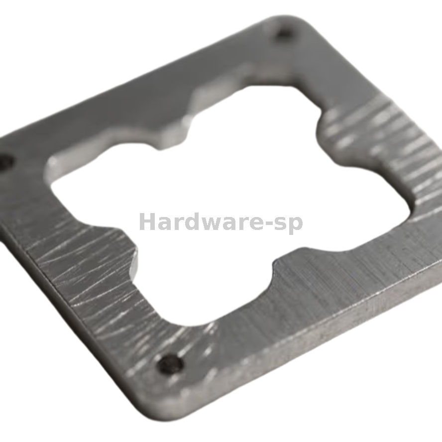 Close-up of CNC milling machine cutting aluminum block with carbide end mill