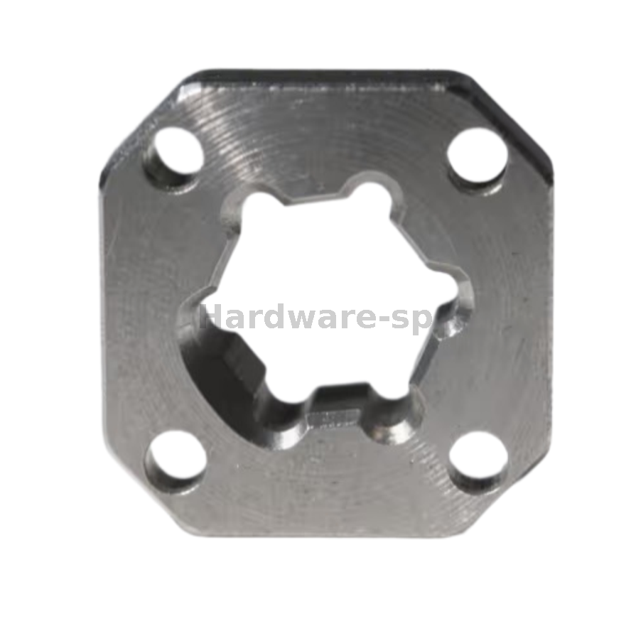 3D rendering of CNC milled part with complex curved surfaces and pockets