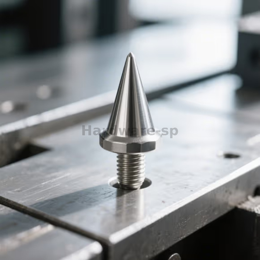 Copper CNC threaded part with plated surface and threads - electrical component