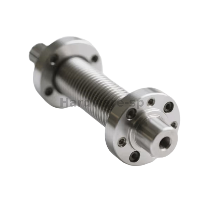 CNC-machined titanium alloy threaded part with coarse external threads - robust aerospace component