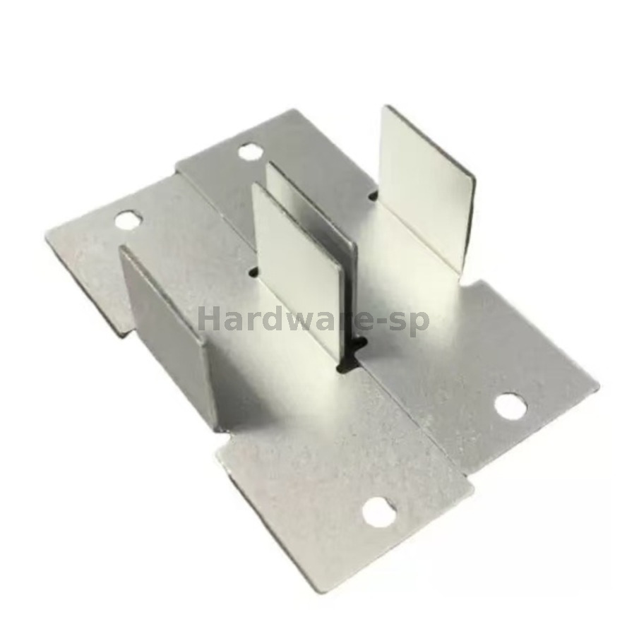 Sheet metal fabrication of a small - sized, stamped and painted part with a promotional slogan, made of zinc - alloy for use as a giveaway item at trade shows
