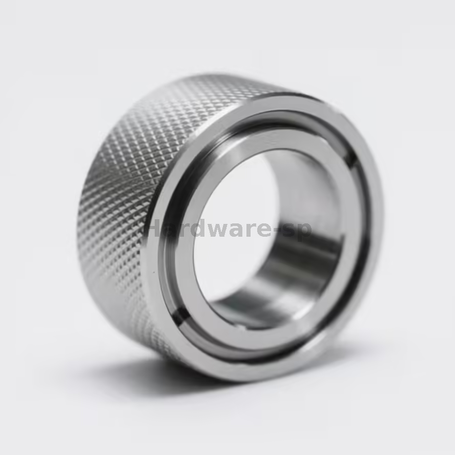 Titanium CNC ring with matte finish - high-precision machined component