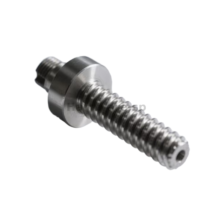 CNC-machined steel threaded part with external threads - industrial fastener component