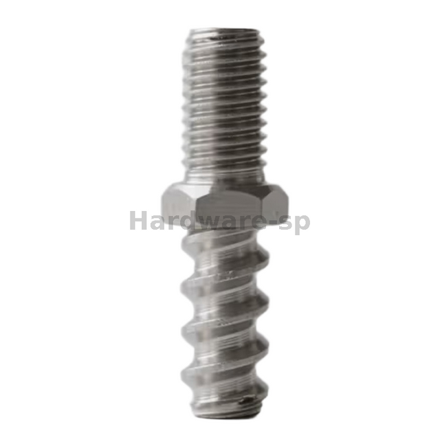 Carbon steel CNC threaded part with square external threads - high - torque - transmitting mechanical part