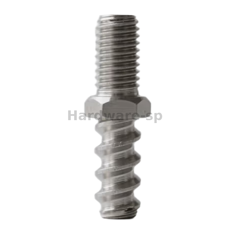 Carbon steel CNC threaded part with square external threads - high - torque - transmitting mechanical part