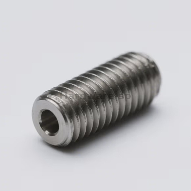 Titanium CNC threaded part with tapered threads - medical-grade component