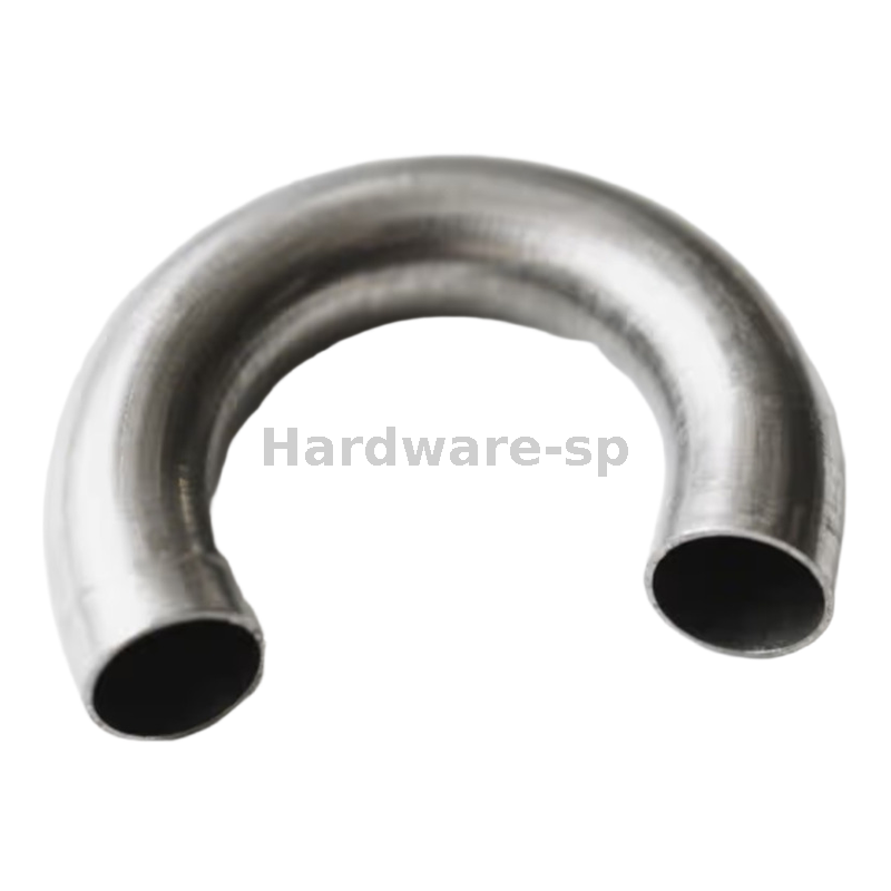 Tin - coated round steel bending part with a smooth - finished bend, 26mm outer diameter - combining solderability and mechanical stability