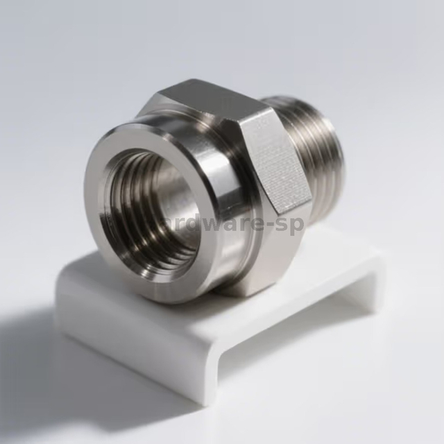 Copper CNC threaded part with a smooth surface and threads - excellent electrical conductivity component