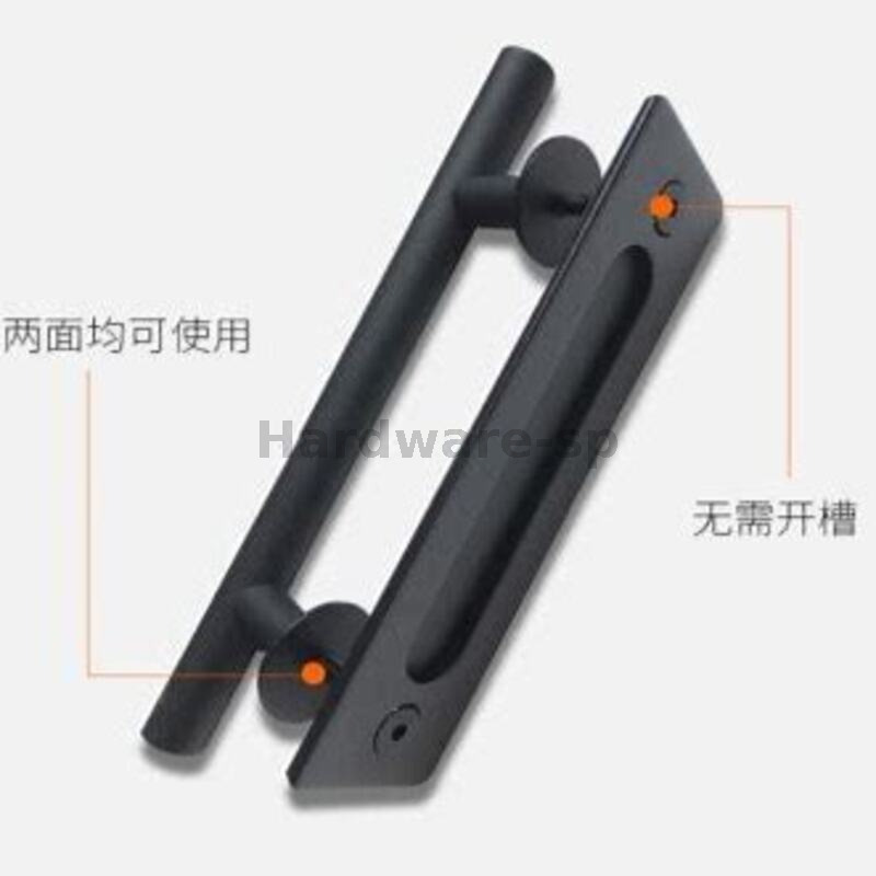Stainless steel barn door hardware set with a 72-inch track - durable and modern - looking components