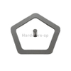 Laser - cut carbon steel part with a perforated surface - precisely cut for use in ventilation systems