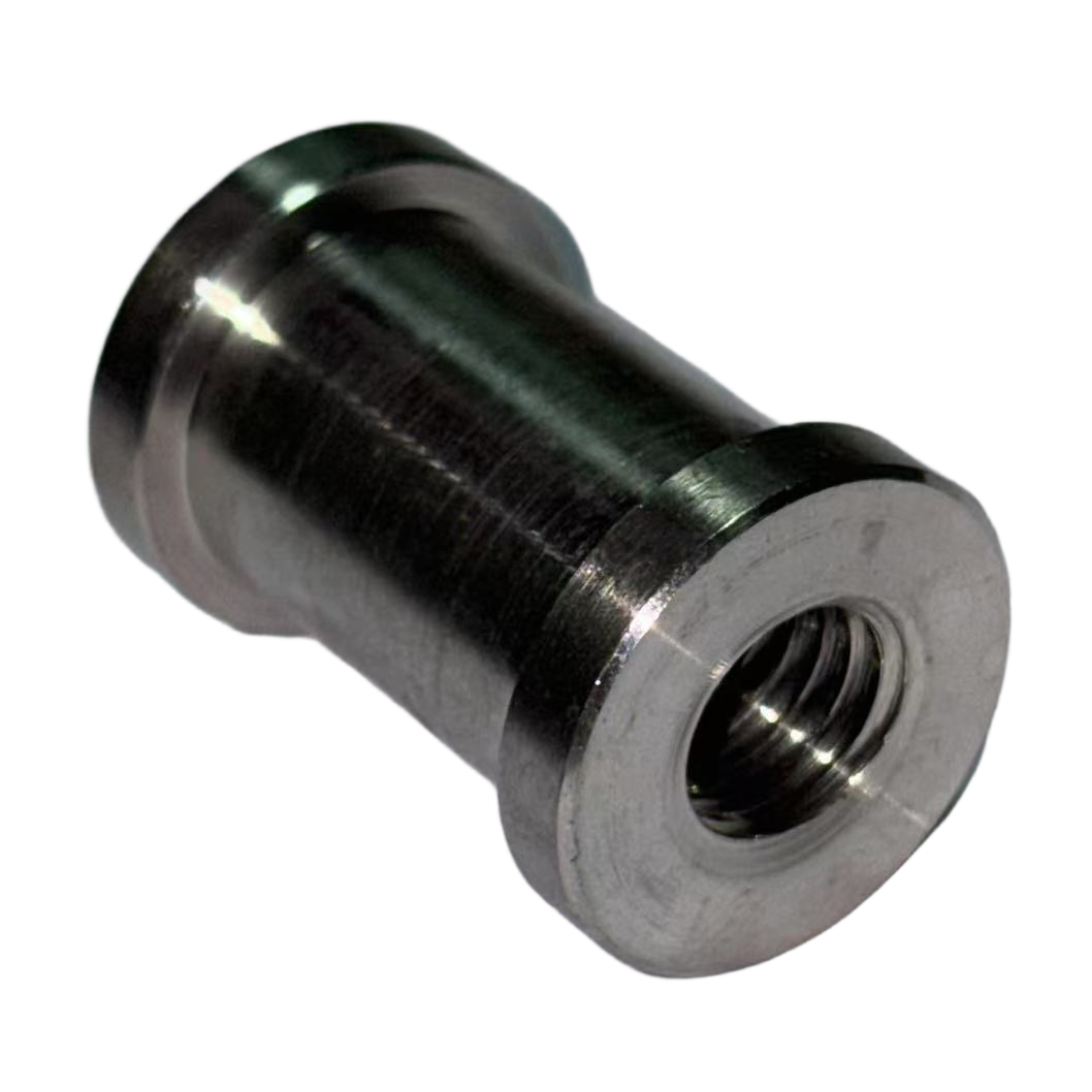 CNC-machined stainless steel part with smooth surface